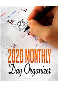2020 Monthly Day Organizer