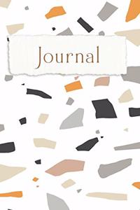 Modern Terrazzo 6 x 9 inch Journal, 200 Pages, Wide Ruled, Soft Cover