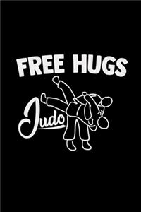 Free hugs judo: 6x9 JUDO - dotgrid - dot grid paper - notebook - notes