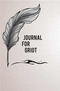 Journal For Griot