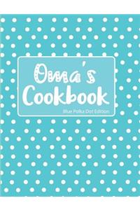 Oma's Cookbook Blue Polka Dot Edition