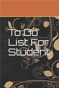 To Do List for Student