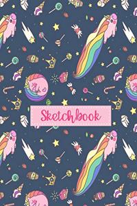 Unicorn Party Sweets Sketchbook for Doodling and Drawing