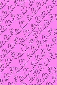 Journal Notebook Scribbly Hearts Pattern 3