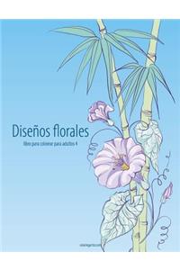 Diseños florales libro para colorear para adultos 4
