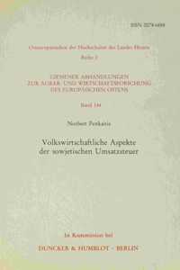 Volkswirtschaftliche Aspekte Der Sowjetischen Umsatzsteuer