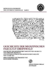 Geschichte Der Medizinischen Fakultat Greifswald