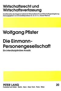 Die Einmann-Personengesellschaft