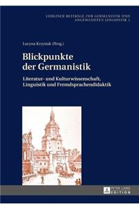 Blickpunkte der Germanistik