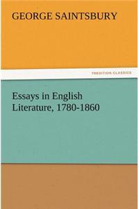 Essays in English Literature, 1780-1860