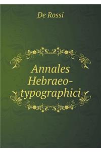 Annales Hebraeo-Typographici