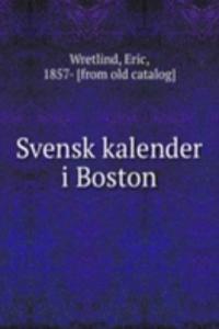 Svensk kalender i Boston