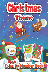 Christmas theme color by number book