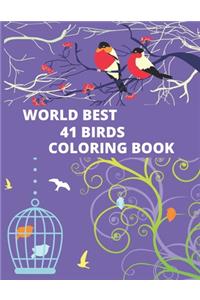 World Best 41 Birds Coloring Book