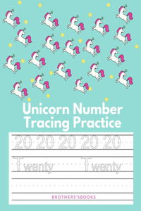 Unicorn Number Tracing Practice