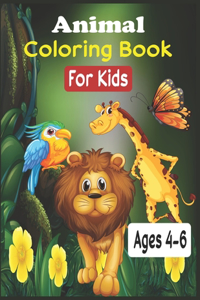 Animal Coloring Book For Kids Ages 4-6