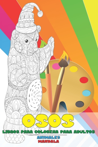 Libros para colorear para adultos - Mandala - Animales - Osos