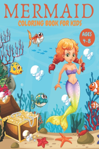 Mermaid Coloring Book for Kids Ages 4-8