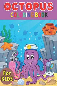 Octopus coloring book for kids
