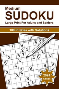 Medium Sudoku Large Print For Adults and Seniors
