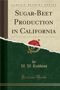 Sugar-Beet Production in California (Classic Reprint)