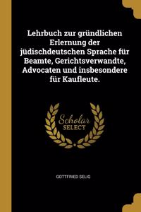 Lehrbuch zur gründlichen Erlernung der jüdischdeutschen Sprache für Beamte, Gerichtsverwandte, Advocaten und insbesondere für Kaufleute.