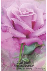 2019-2020 Academic Planner Weekly and Monthly Purple Rose
