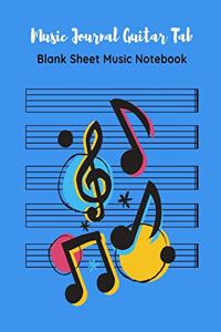 Music Journal Guitar Tab - Blank Sheet Music Notebook