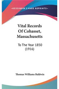 Vital Records Of Cohasset, Massachusetts
