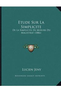 Etude Sur La Simplicite