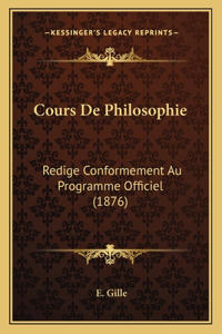 Cours De Philosophie