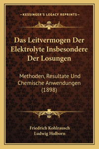 Das Leitvermogen Der Elektrolyte Insbesondere Der Losungen