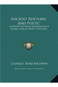 Ancient Rhetoric and Poetic