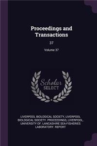 Proceedings and Transactions