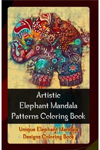 Artistic Elephant Mandala Patterns Coloring Book