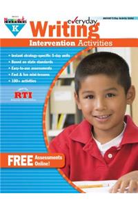 Everyday Writing Intervention Activities Grade K Book Teacher Resource