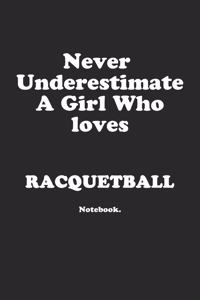 Never Underestimate A Girl Who Loves Racquetball.