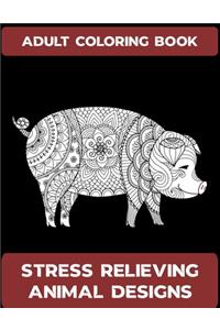 Adult Coloring Book Stress Relieving Animal Designs