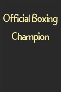 Official Boxing Champion