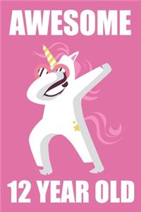 12th Birthday Dabbing Unicorn