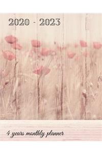 2020-2023 4 years monthly planner