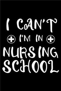 I Can't I'm In Nursing School