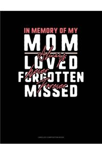 In Memory Of My Mom Always Loved Never Forgotten Forever Missed