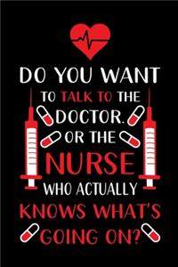 Do You Want To Talk To The Doctor. Or The Nurse Who Actually Knows What's Going On