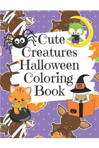 Cute Creatures Halloween Coloring Book