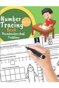 Number tracing book for Preschoolers And Toddlers Ages 3-5