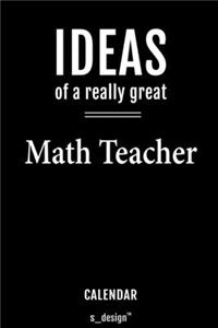 Calendar for Math Teachers / Math Teacher