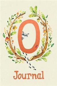 Cute Woodland Critter Journal with Initial