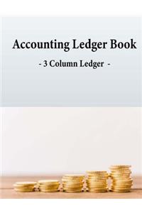 Accounting Ledger Book - 3 Column Ledger -