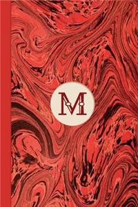 Monogram M Marble Notebook (Regency Red Edition)